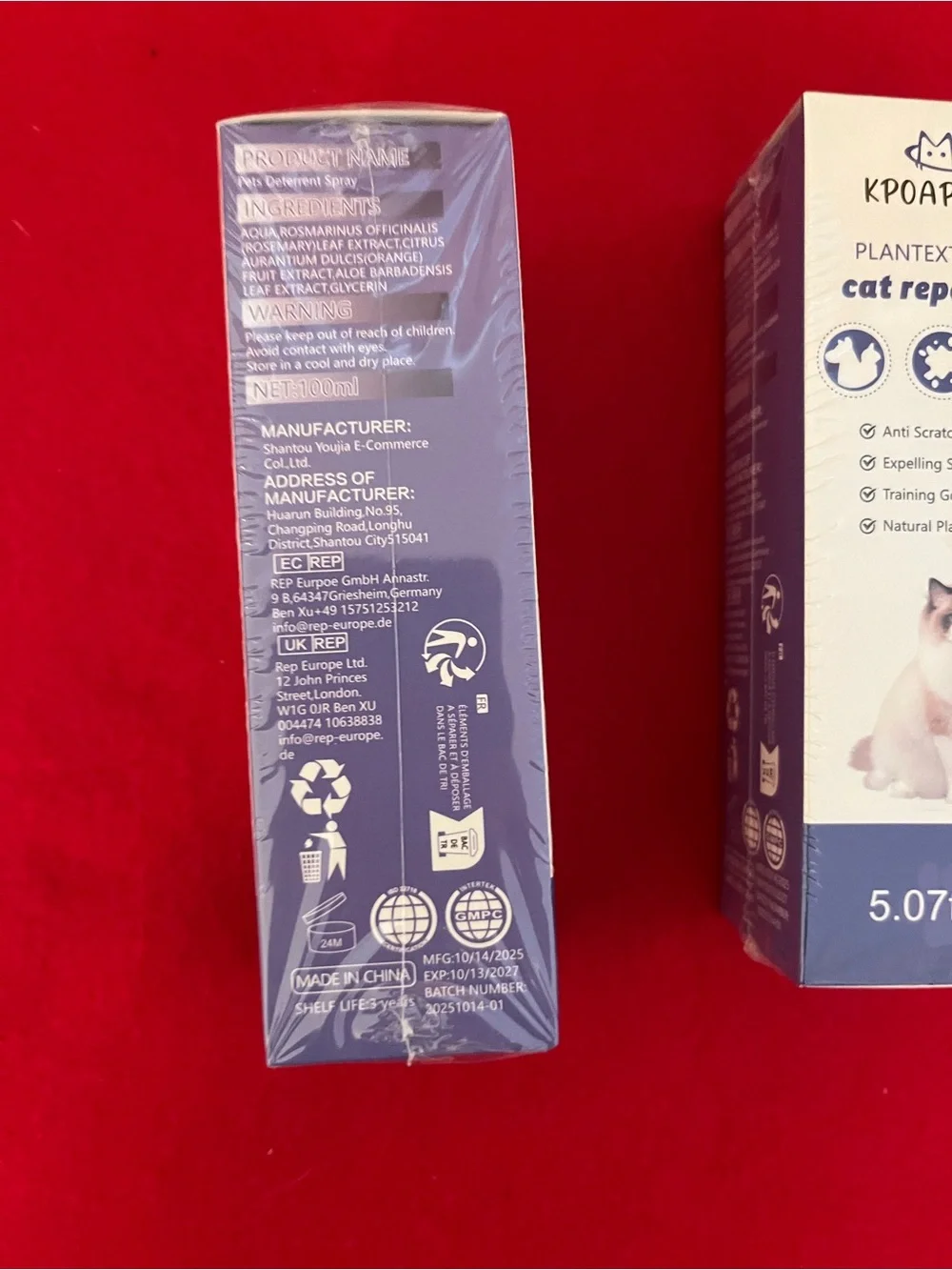 Kpoapera Plant Extracts Cat Repellent Spray-2 Pack